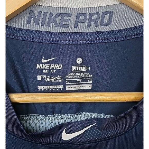 Minnesota Twins Authentic Nike Pro Fitted Dri-Fit T-Shirt, Sz XL, Blue - Picture 8 of 10